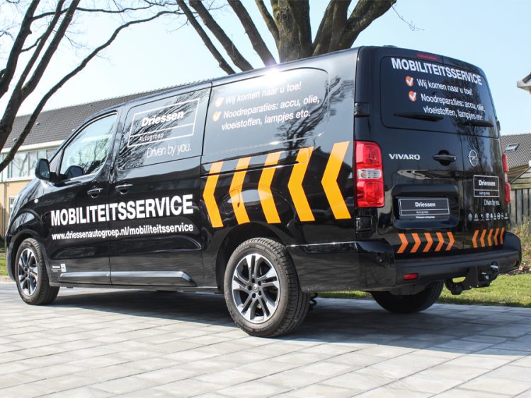 Belettering bestelbus