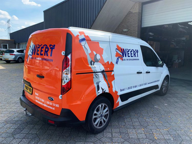 Autobelettering bestelwagen - Van Weert