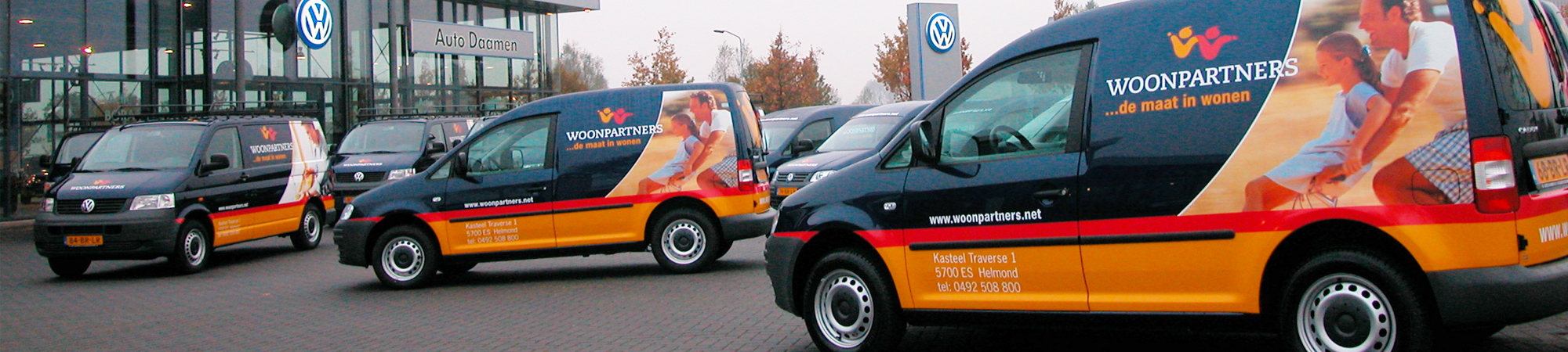 Belettering bestelwagens - Woonpartners