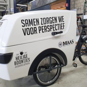 Belettering bakfiets - Maas