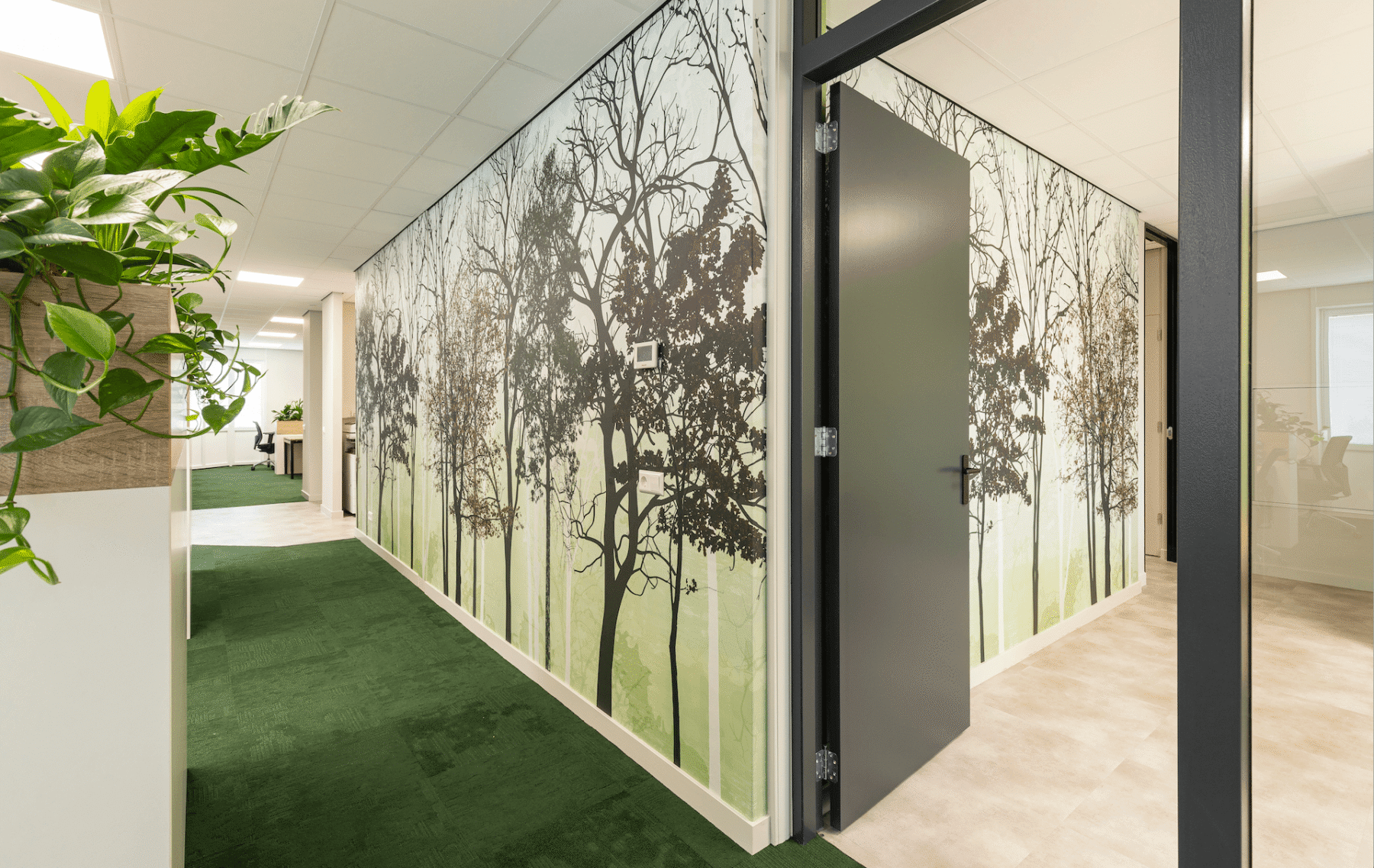 Interieurdecoratie - Wandprint op kantoor