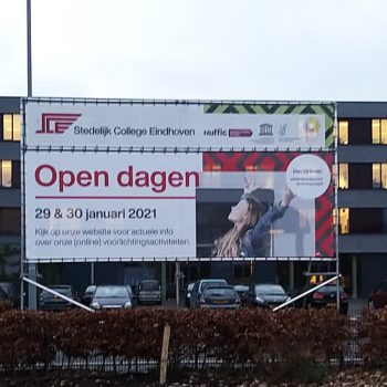 Spandoek op frame - Stedelijk College Eindhoven