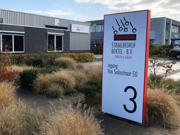Reclamebord - Straalbedrijf Boxtel